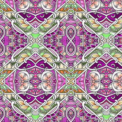 Infinity Lotus Tropical Blocks fabric by edsel2084 on Spoonflower - custom fabric