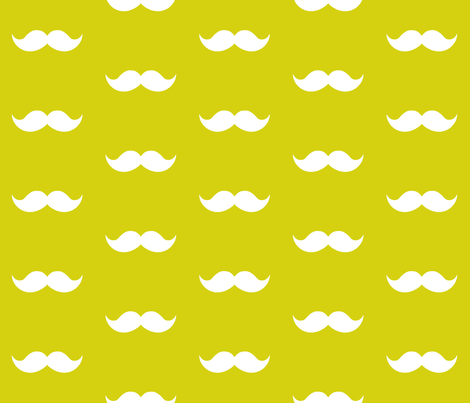 lime mustaches fabric by tupelo_honey_fabrics on Spoonflower - custom fabric
