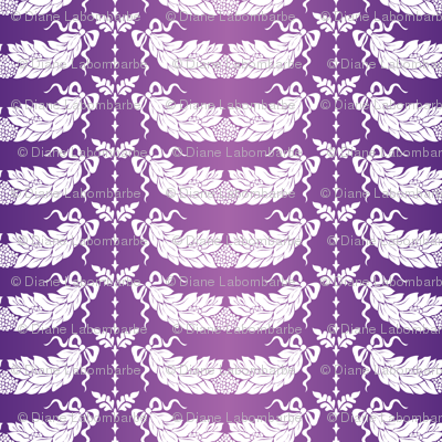 Purple and White Damask Design