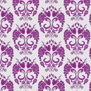 Small Damask Style Purple Grapes