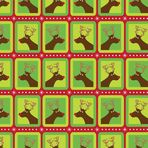 Festive Reindeer fabric by robyriker on Spoonflower - custom fabric