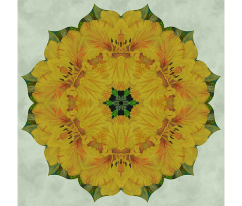 yellow_lily_quilt fabric by peegee on Spoonflower - custom fabric