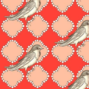 Quatrefoil with Birds