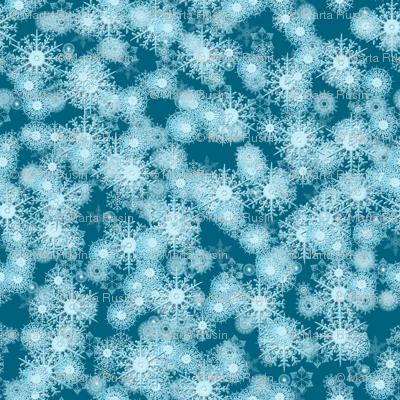 blizzard on teal