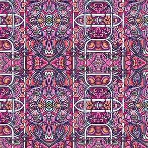 Gardening on a Red Planet (abstract Valentine vertical stripe)