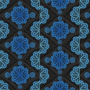 blue pinwheel lace