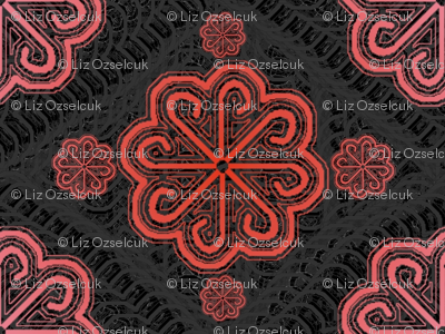pink pinwheel lace