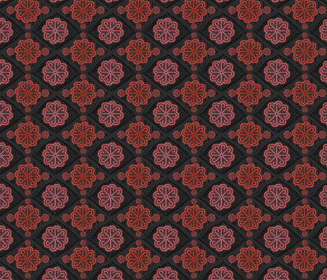 pink pinwheel lace fabric by y-knot_designs on Spoonflower - custom fabric