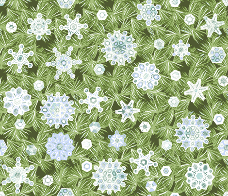 Translucent Snowflakes fabric by khowardquilts on Spoonflower - custom fabric