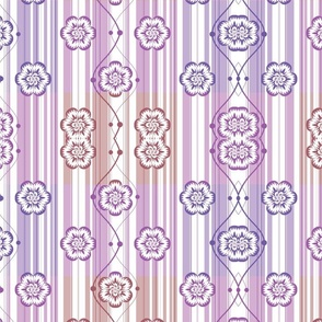 Purple checked floral