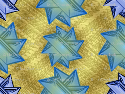 blue stars on gold 1