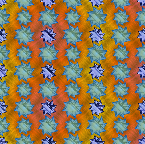 blue stars on gold