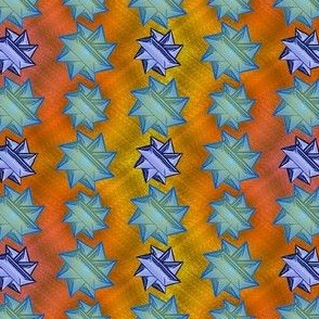 blue stars on gold