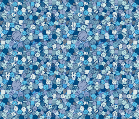 Dice Galore - Ice fabric by pi-ratical on Spoonflower - custom fabric