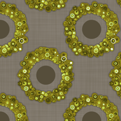 Button Wreath - Vintage Green