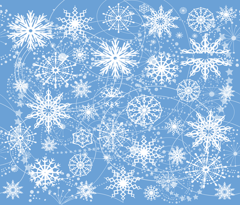 Little Flaky Christmas fabric by deeniespoonflower on Spoonflower - custom fabric