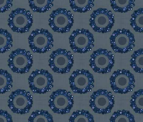 Button Wreath - Navy