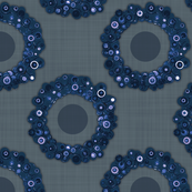 Button Wreath - Navy
