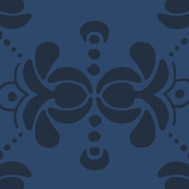 Matisse Wallpaper - Navy