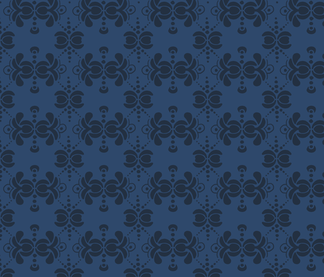 Matisse Wallpaper - Navy
