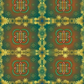 gold bordered rangoli