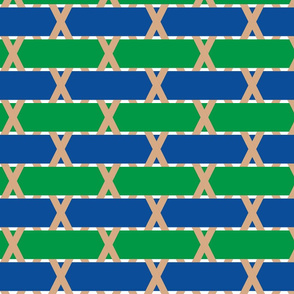 basket weave 1 - blue and green