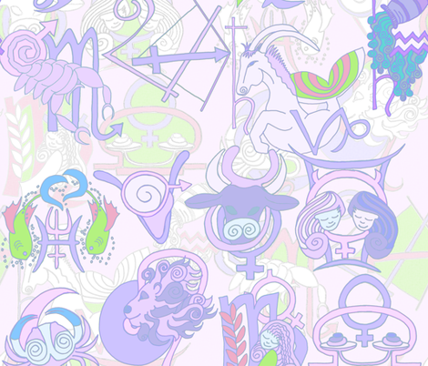 zodiac_fresh fabric by wiccked on Spoonflower - custom fabric