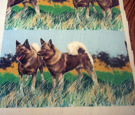 Norwegian Elkhounds 3 fabric