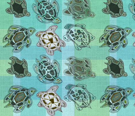 Turtle Time Plaid fabric by shellyaloha on Spoonflower - custom fabric