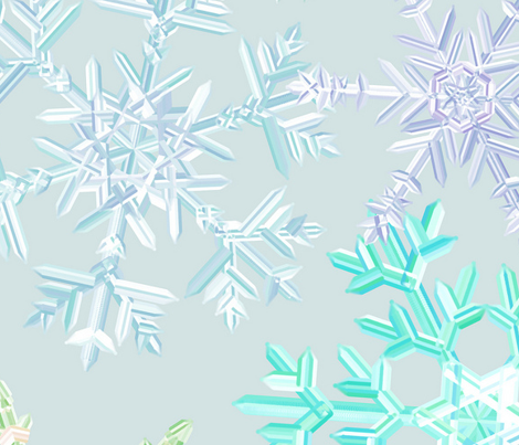 snowflakes - icy colorway