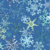 snowflakes - blue colorway