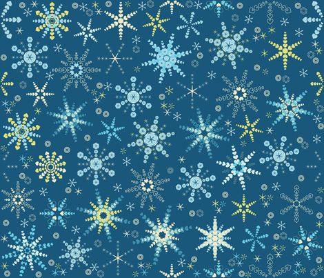 Snowflakes1 fabric by paula's_designs on Spoonflower - custom fabric