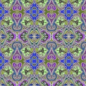 Romance in Blue, Grey, and Mint (with a little violet)