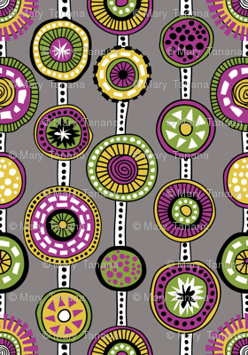 Tribal Aura-Strands-Grey