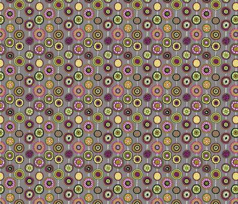 Tribal Aura-Strands-Grey fabric by groovity on Spoonflower - custom fabric