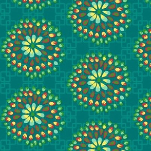 Flight of the Peacock  - teal coordinating2