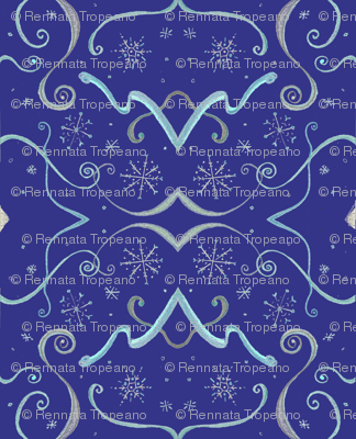 Art_Deco_blue_snowflake