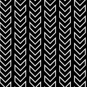 Chevron Tracks_Black & White Colorway