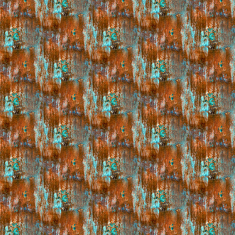 Teal and Orange Rust  fabric by bohobear on Spoonflower - custom fabric