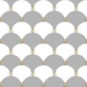 Scallops & Chevrons_Black & White Colorway