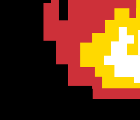 Pixellated Fire fabric by retropopsugar on Spoonflower - custom fabric