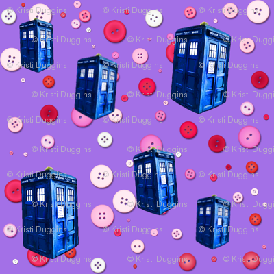Doctor Who Inspired TARDIS Buttons