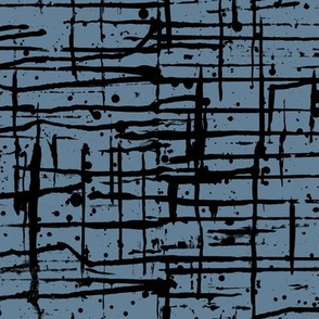 Ink Splatter II. Black and Blue