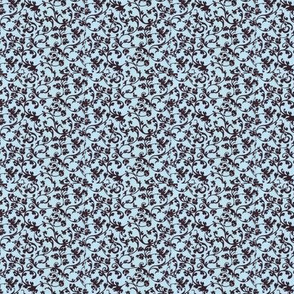 blue and brown flowers