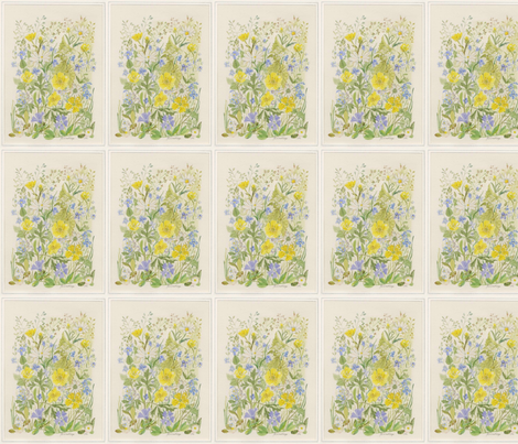 Grandmas Garden 1. fabric by magicalumbrella on Spoonflower - custom fabric