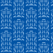 Phone Box Damask blue blue