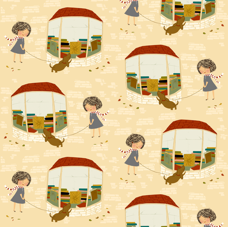An autumn stroll fabric by laura_the_drawer on Spoonflower - custom fabric