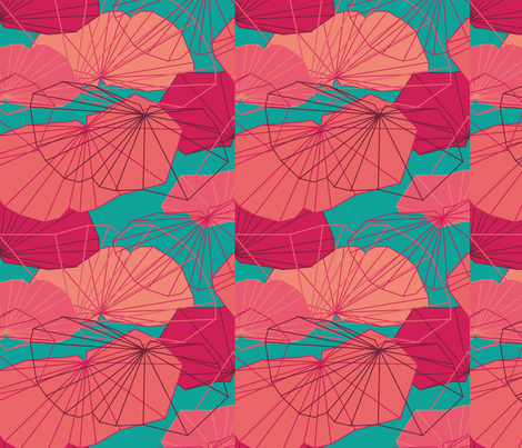 "Once I was beautiful poppy" fabric by larako on Spoonflower - custom fabric