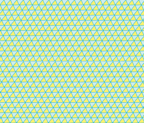 Triangles Blue & Yellow fabric by curious_nook on Spoonflower - custom fabric