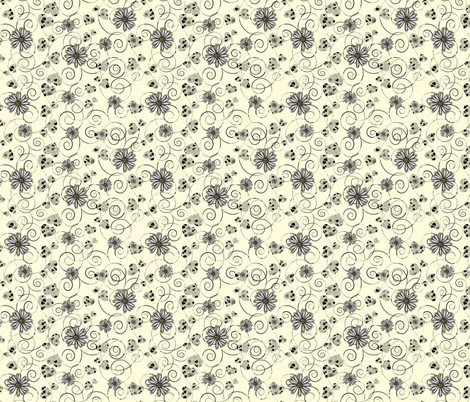 hearts and daisies fabric by kociara on Spoonflower - custom fabric